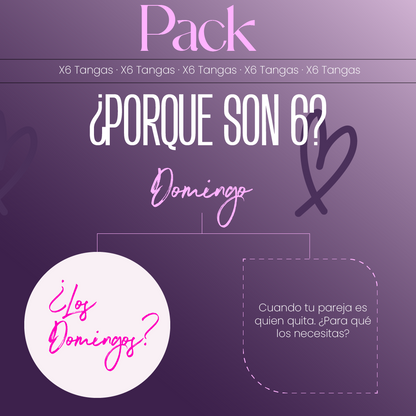 TANGA FRANJA ELASTICA PACK X6